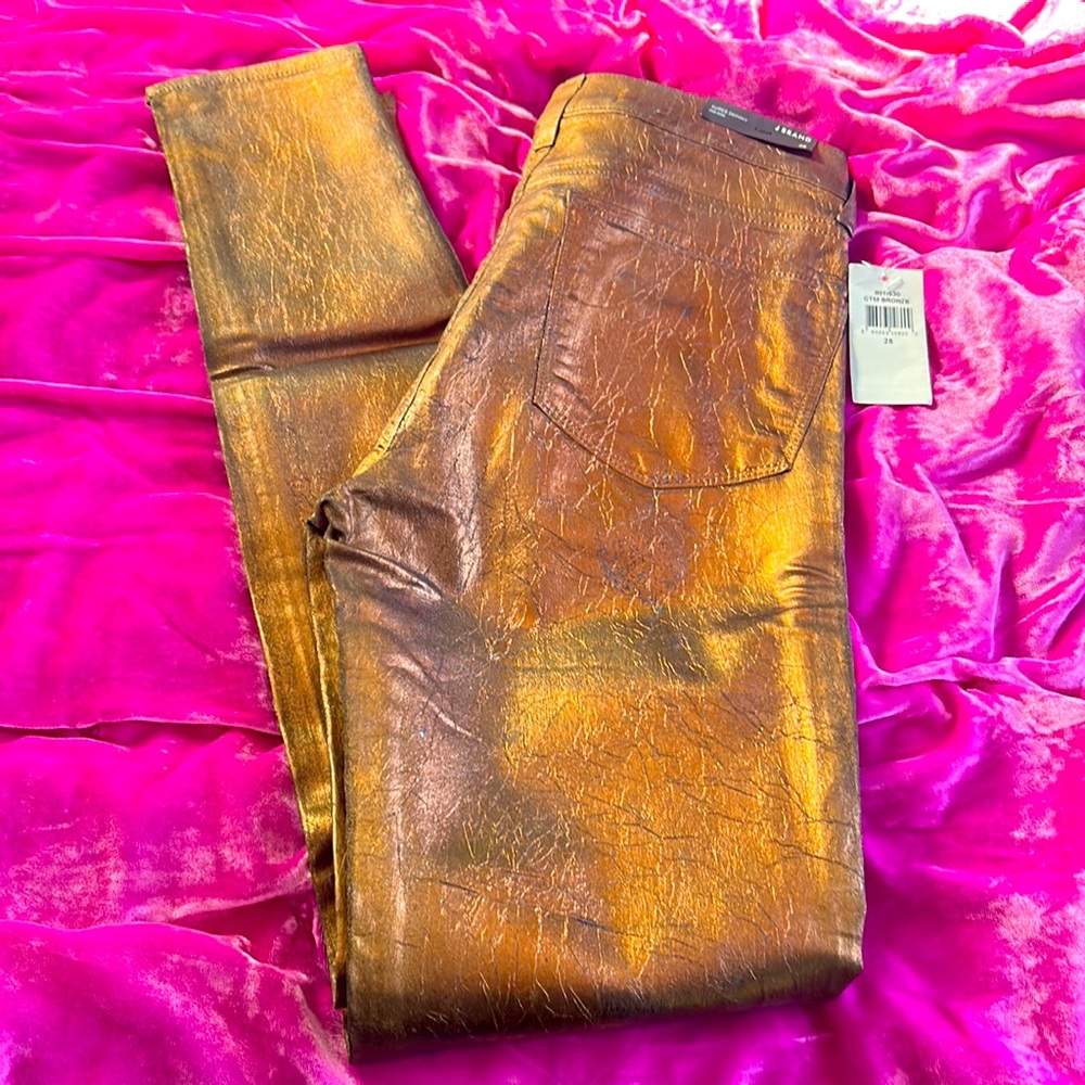 J Brand Size 28 Bronze Skinny Stretch Denim